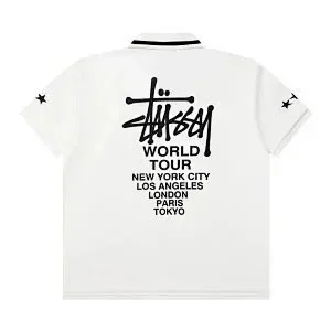 Stüssy Shirts World Tour Polo Shirt product detail image 6