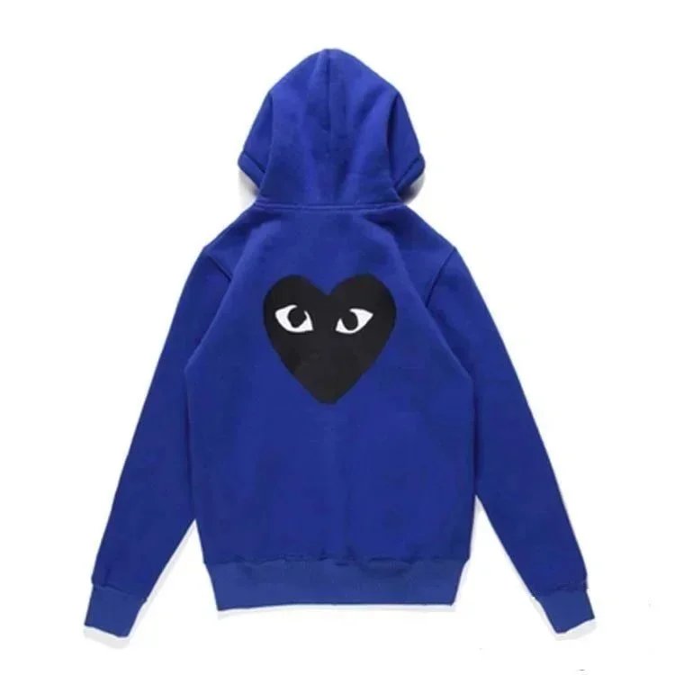 毛圈蓝色开衫背后大黑心