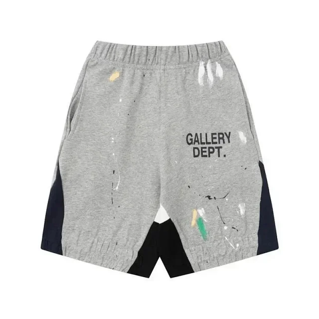 Unbranded Shorts Gallery Dept. text print, paint-splatter, color-block side panels product detail image 4