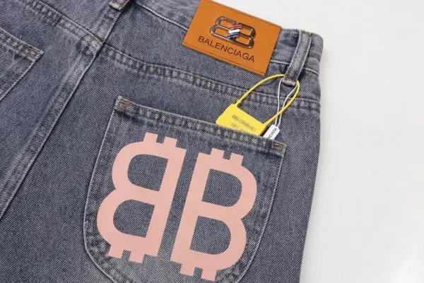 Balenciaga BB Logo Patchwork Jeans Dark Wash - 6