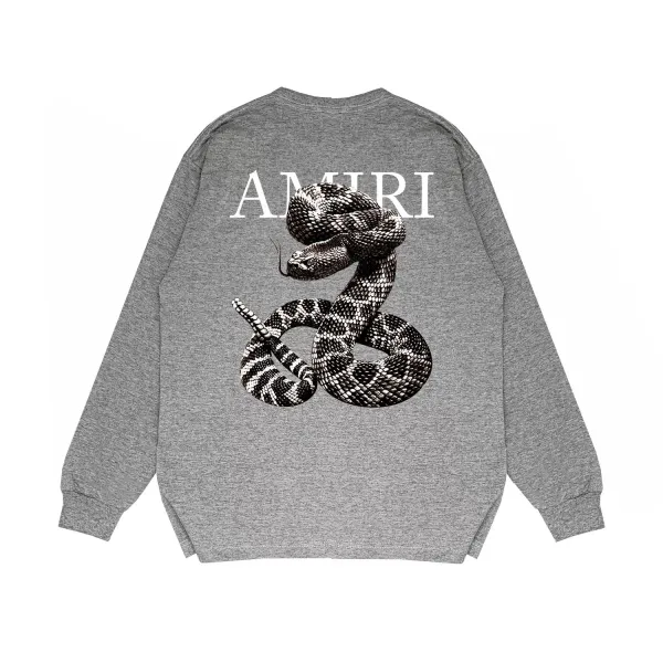 Amiri Skeleton Print Long Sleeve T-Shirt Beige - 3