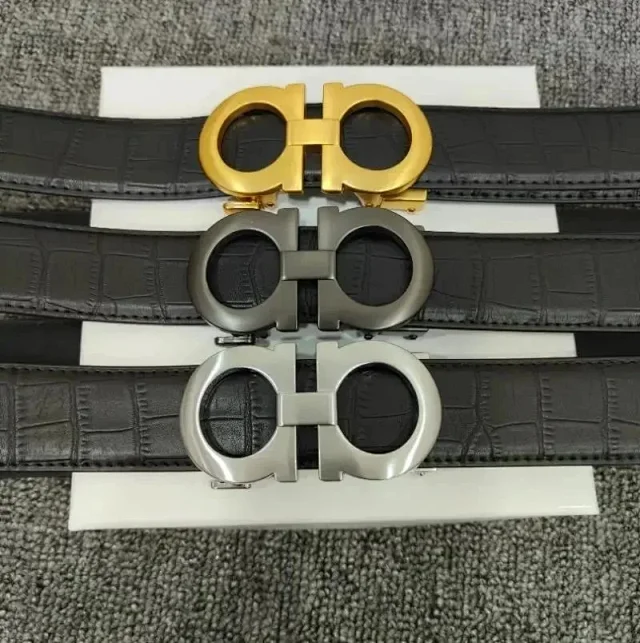 Ferragamo Belts Gancini buckle belt with embossed Gancini-pattern strap product detail image 4
