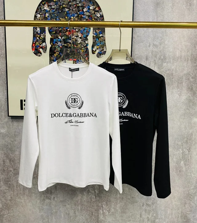 Dolce & Gabbana T-Shirts Long-Sleeve Logo Print T-Shirt product detail image 1