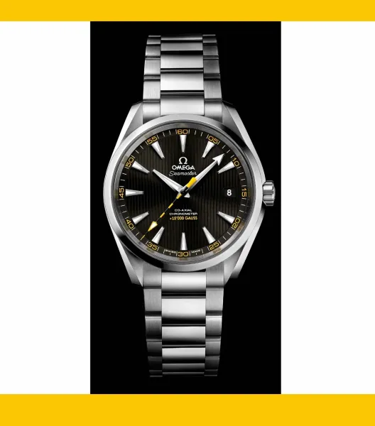 Omega Seamaster Aqua Terra 150M Co-Axial Master Chronometer Silver Dial Gray Rubber Strap Mechanical Watch - 3