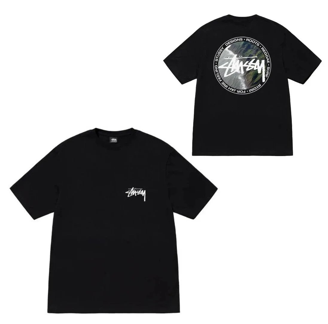 Stüssy T-Shirts Short-Sleeve Graphic Print — 968 black