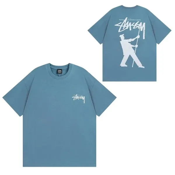 Stussy Flag Bearer T-Shirt Blue - 1