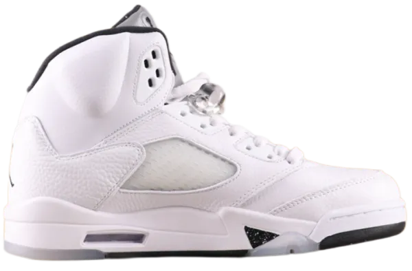 Off-White x Air Jordan 5 Retro Black Cement Sneakers - 7