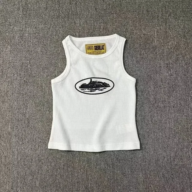 Corteiz Vests Ribbed tank top with oval graphic product detail image 2