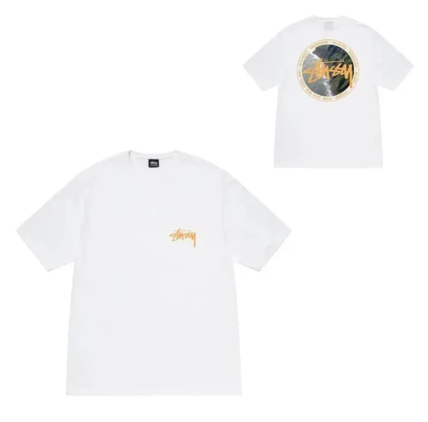 Stussy Circle Logo Graphic T-Shirt White - 1