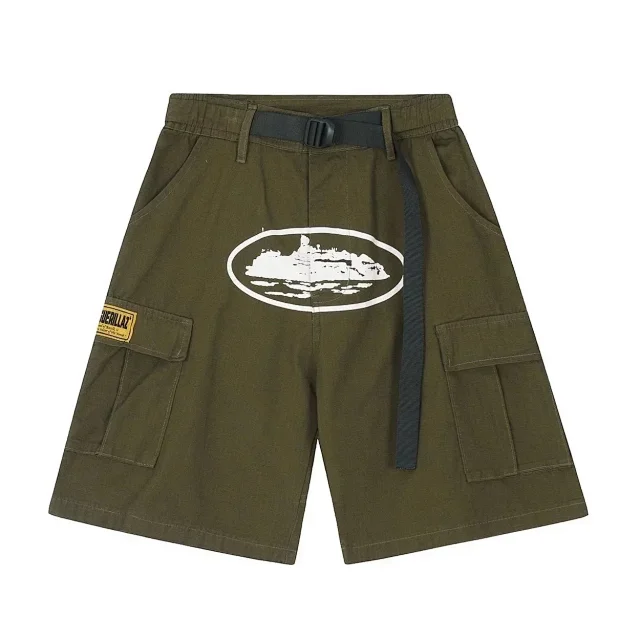 Unbranded Shorts Cargo with graphic print and webbing belt product detail image 8
