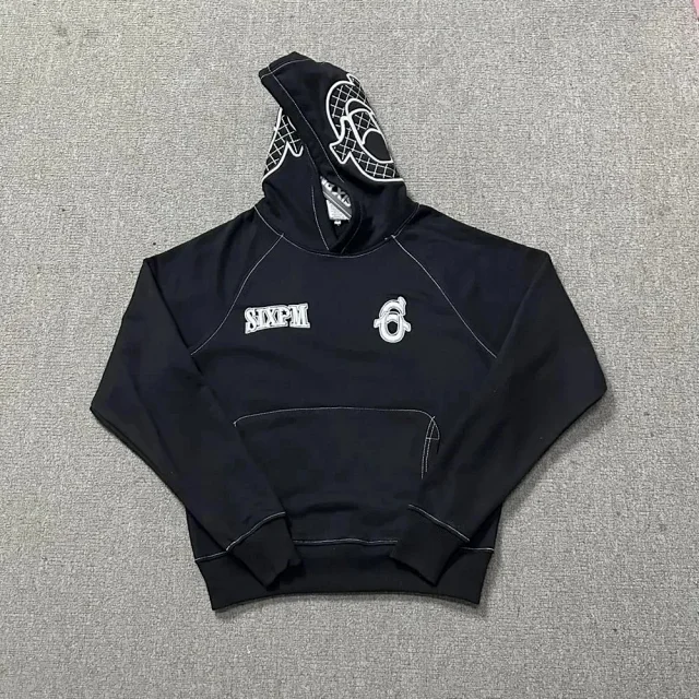 SixPM Matching Sets Embroidered Logo Hoodie and Straight-Leg Sweatpants Set product detail image 4