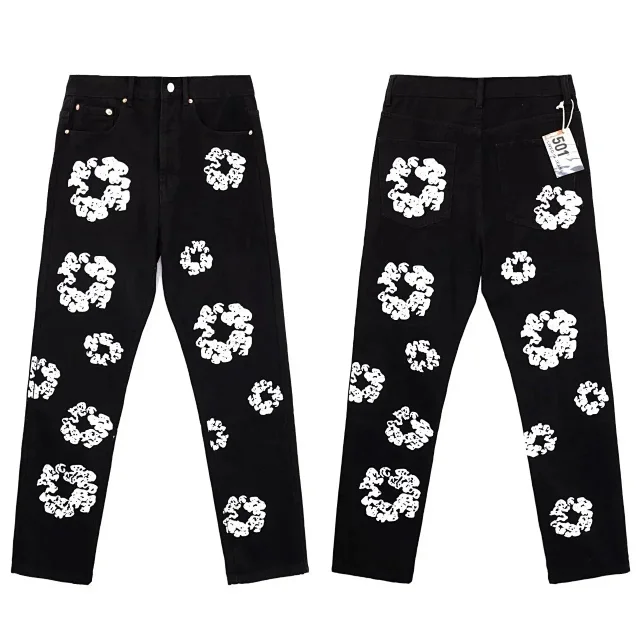 Unbranded Matching Sets Floral Print Denim Jacket and Jeans Set product detail image 4