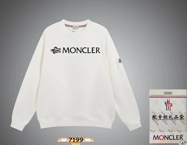 Moncler Hoodies & Sweatshirts Logo Print Crewneck Sweatshirt product detail image 5