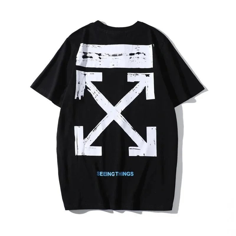 Off-White T-Shirts Short-Sleeve Graphic Arrow Print — 1917 Black