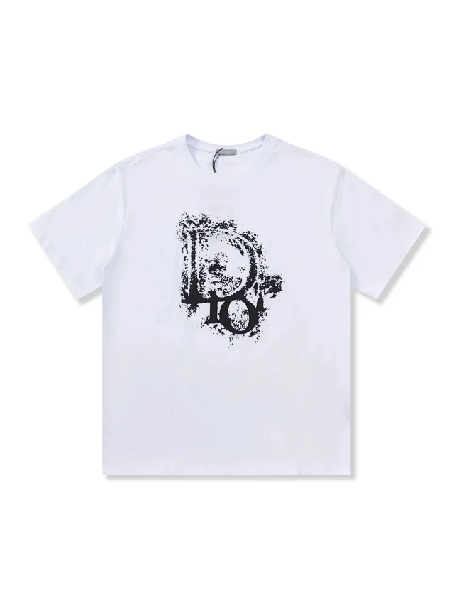 Dior T-Shirts Embroidered Logo Graphic product detail image 9