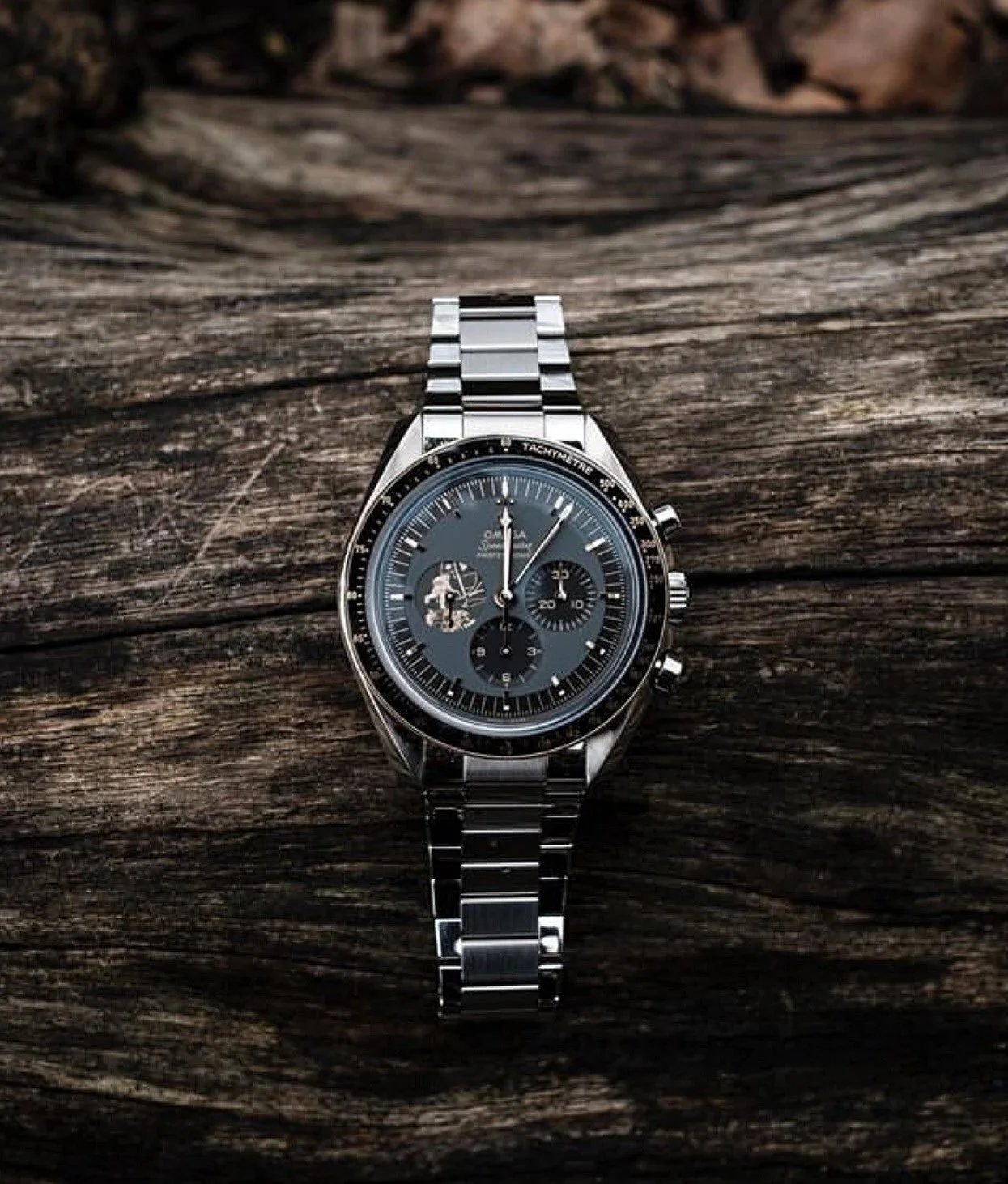 Omega Speedmaster Chronograph Black Dial Mechanical Watch - 3