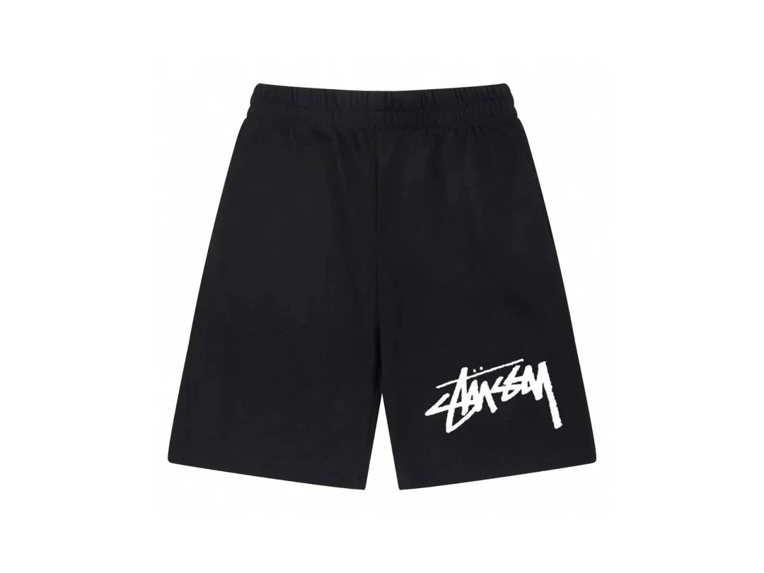 Unbranded Mixed graphic drawstring shorts — 5 Black and White 002