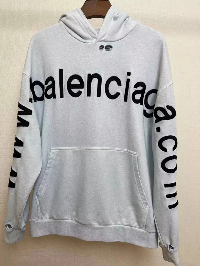 Balenciaga Hoodies & Sweatshirts Logo Print Hooded Sweatshirt product detail image 4