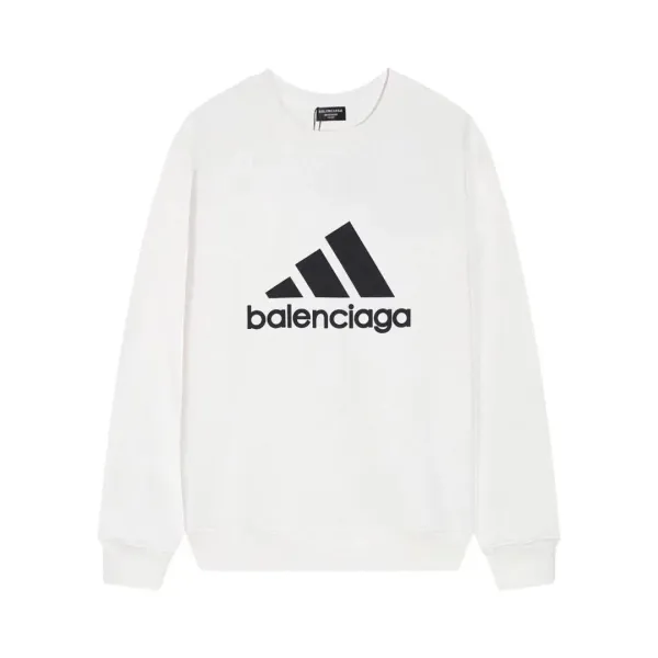 Balenciaga x Adidas Logo Sweatshirt White Hoodie - 1