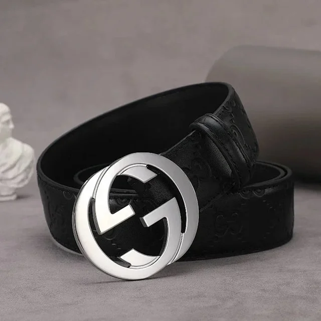 Gucci Belts GG Buckle Embossed Belt product detail image 5
