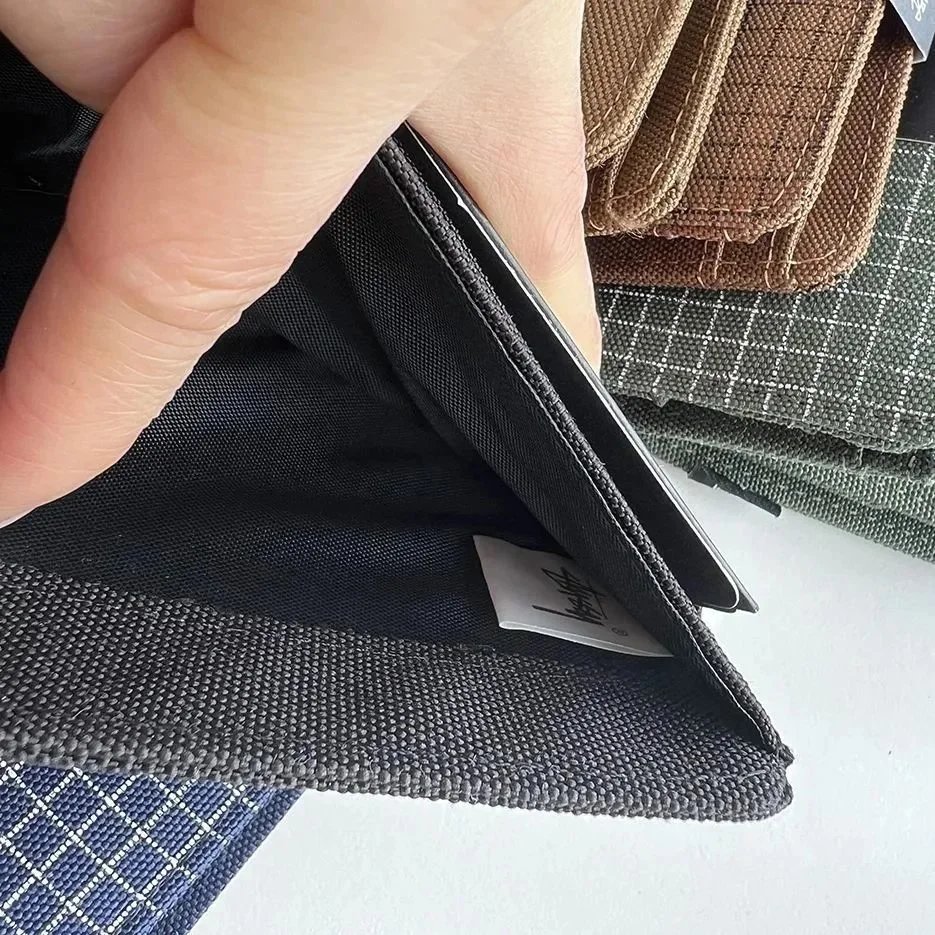 Stüssy Grid Pattern Short Wallet Navy - 5