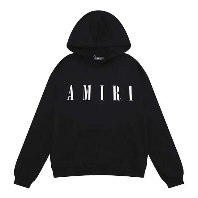AMIRI Hoodies & Sweatshirts Logo Print Pullover Hoodie with Palm Tree Back Graphic product detail image 2