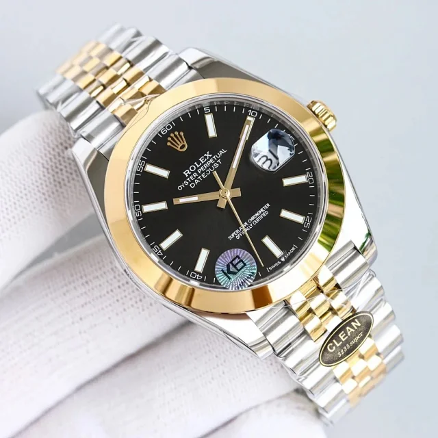 Rolex Watches Datejust two-tone stainless steel bracelet watch product detail image 3