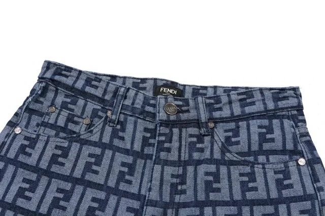 Fendi Jeans FF monogram straight-leg product detail image 4