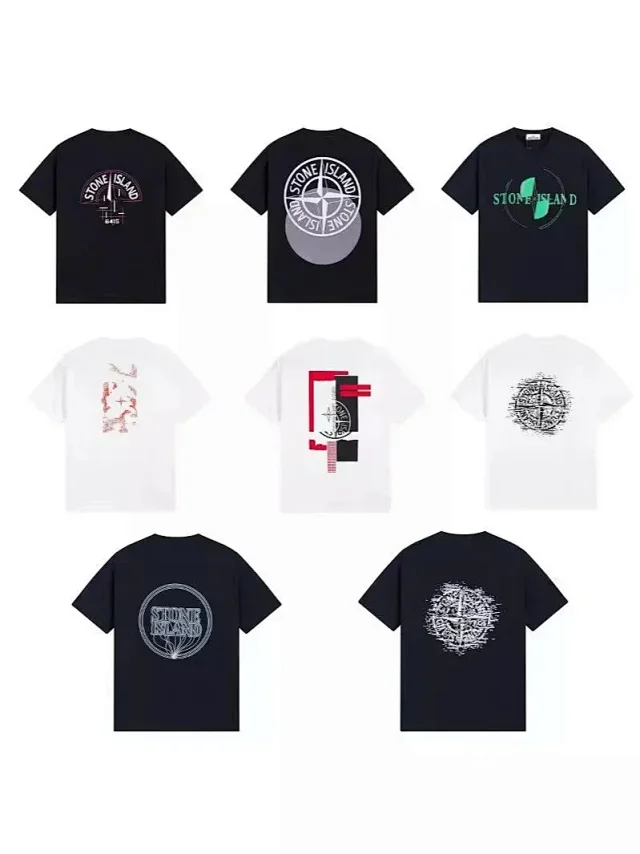 Stone Island T-Shirts Short-Sleeve Graphic Logo Print product detail image 2