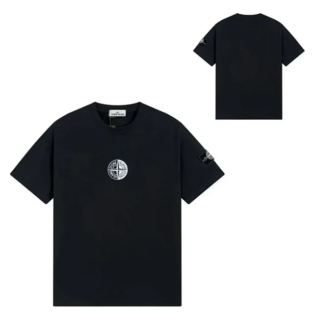 Stone Island T-Shirts Short-Sleeve Graphic Logo Print product detail image 9