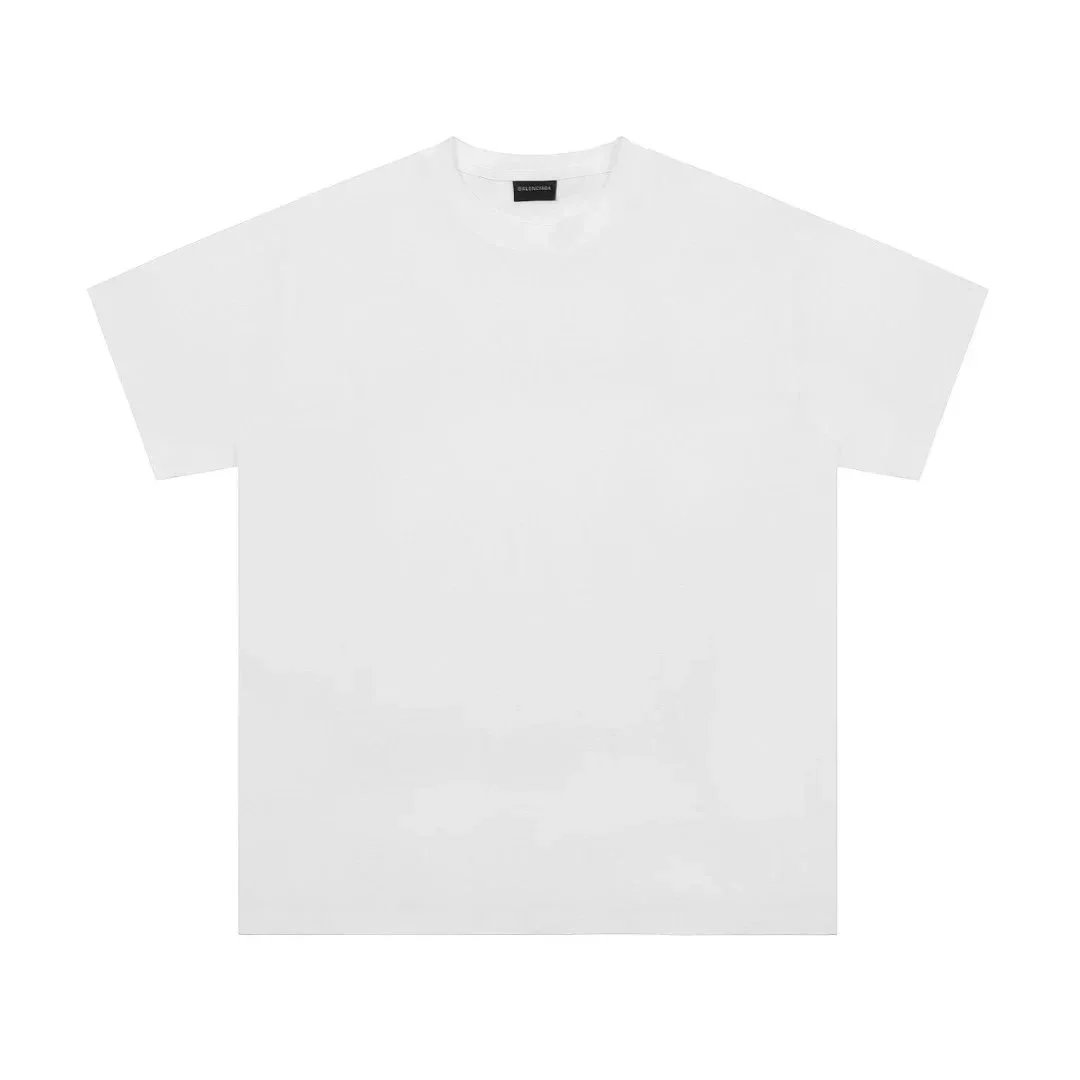 Balenciaga T-Shirts Logo Graphic Short-Sleeve T-Shirt — Pure White 002