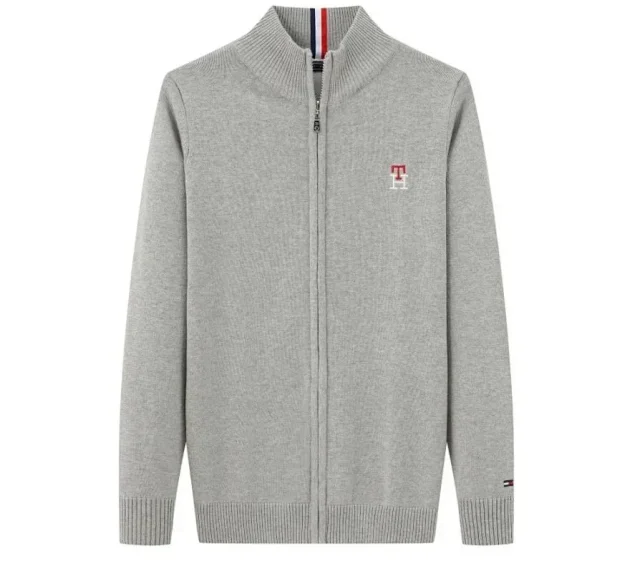 Tommy Hilfiger Knitwear Embroidered logo crew-neck and full-zip knit sweaters product detail image 5