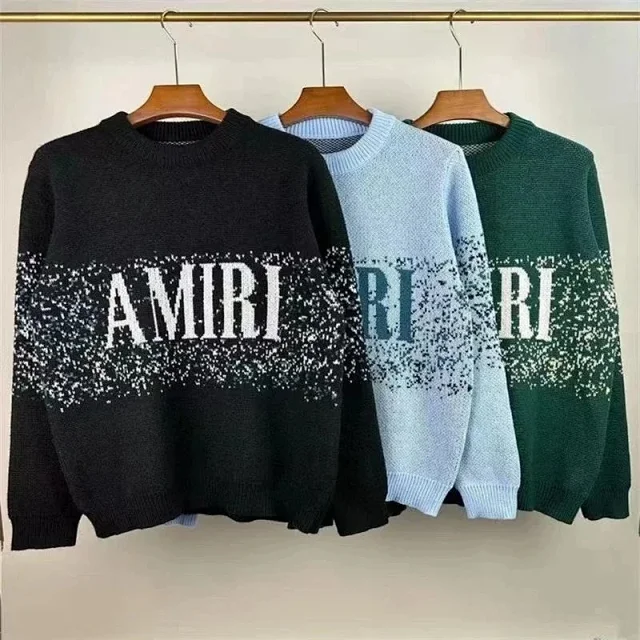 AMIRI Knitwear Logo Graphic Crewneck Sweater product detail image 3