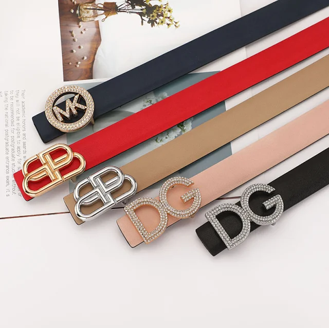 Balenciaga Belts Rhinestone Logo Buckle product detail image 4