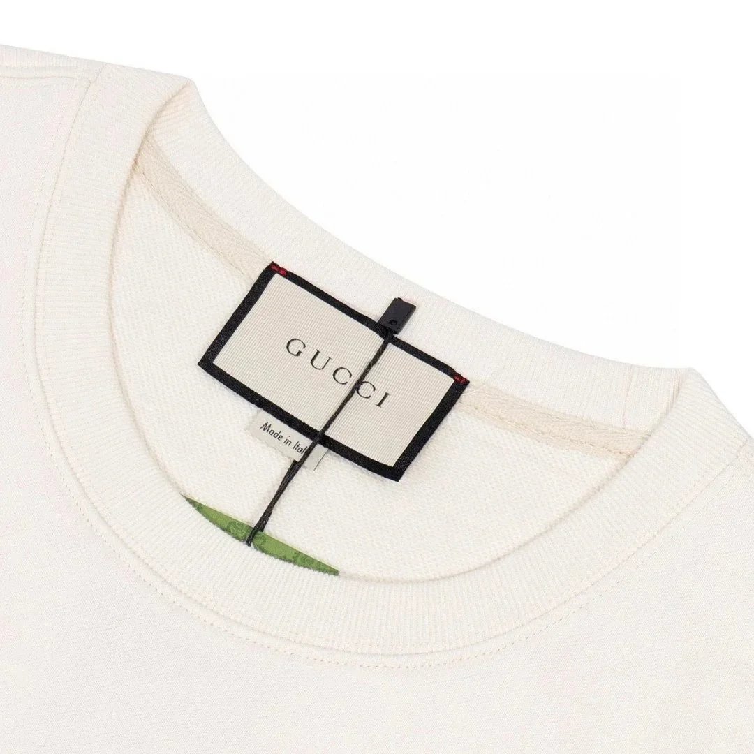 Gucci Dans Le Vert Graphic Print White Hoodie - 5