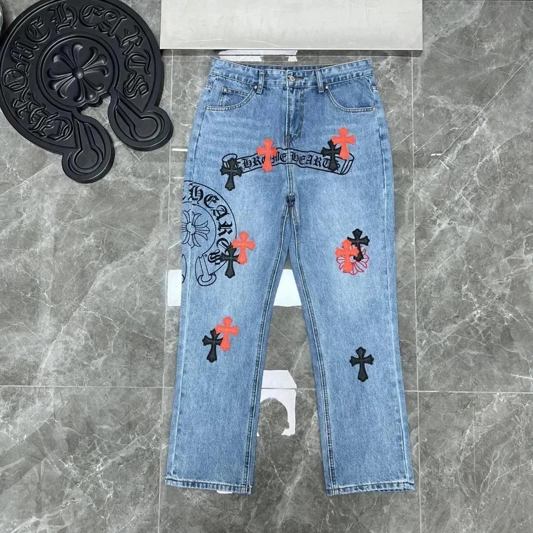 Chrome Hearts Jeans Loose-Fit Cross Patch image 8