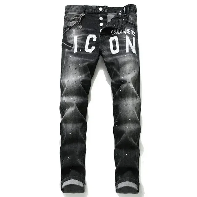 Dsquared2 Jeans Distressed paint-splatter product detail image 4