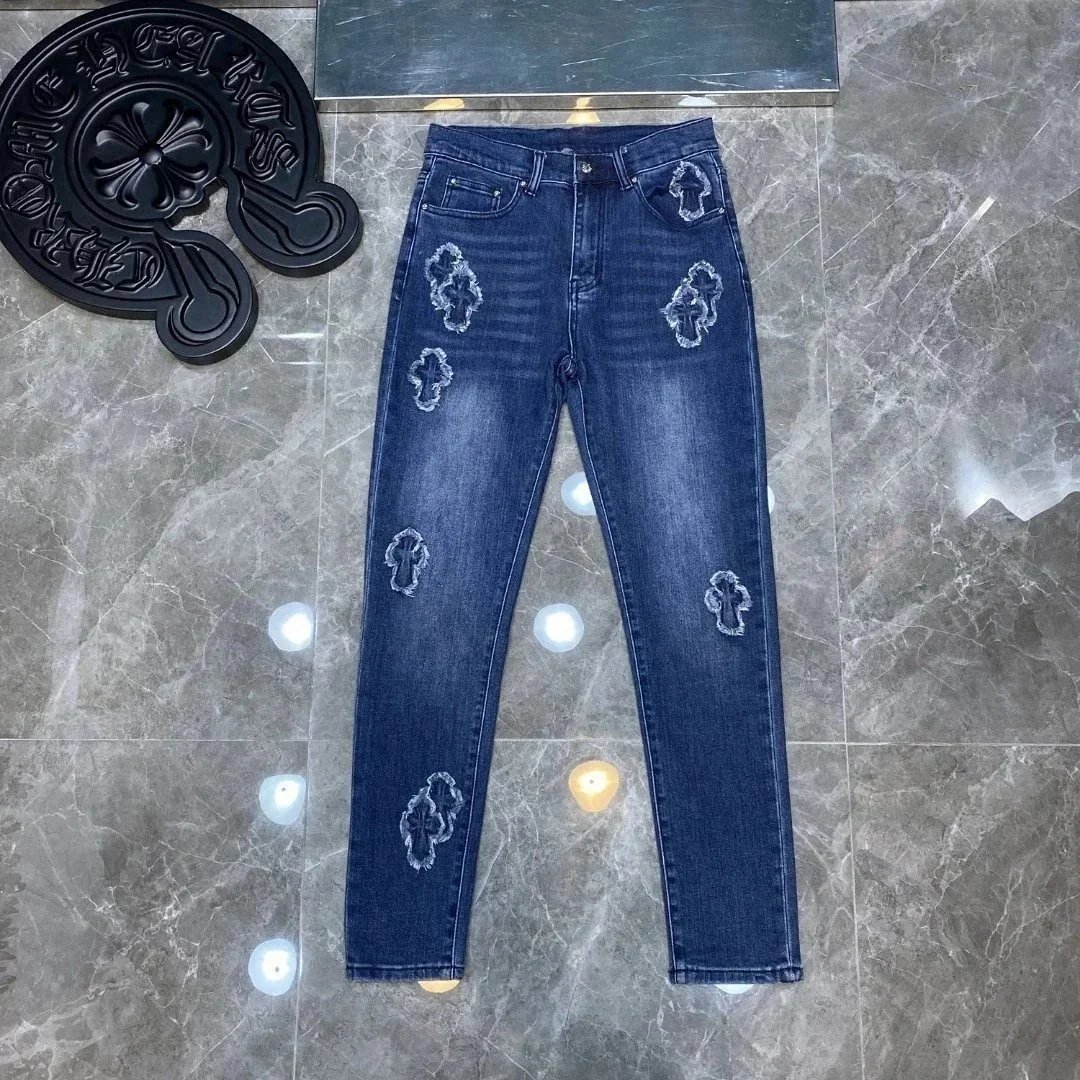 Chrome Hearts Jeans Loose-Fit Cross Patch image 13