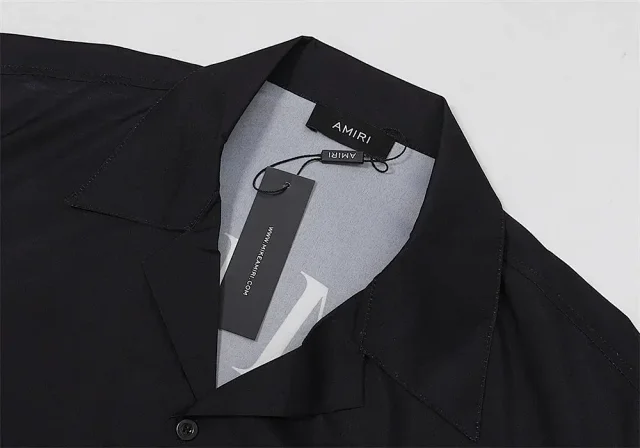 AMIRI Shirts Short-sleeve logo-print button-up product detail image 4