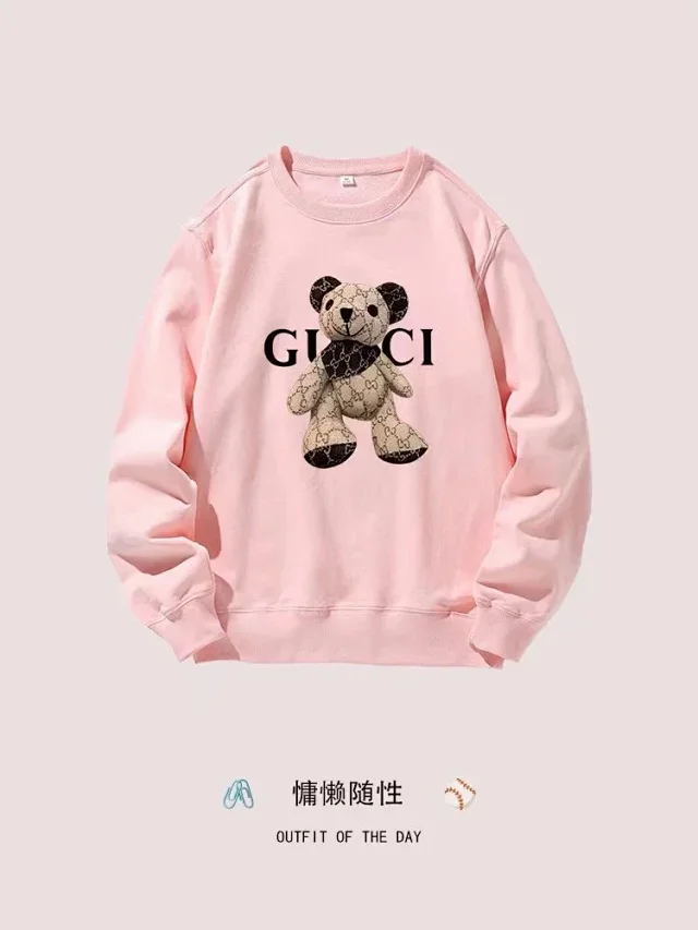 Gucci Hoodies & Sweatshirts Teddy Bear Logo-Print Crewneck Sweatshirt product detail image 6