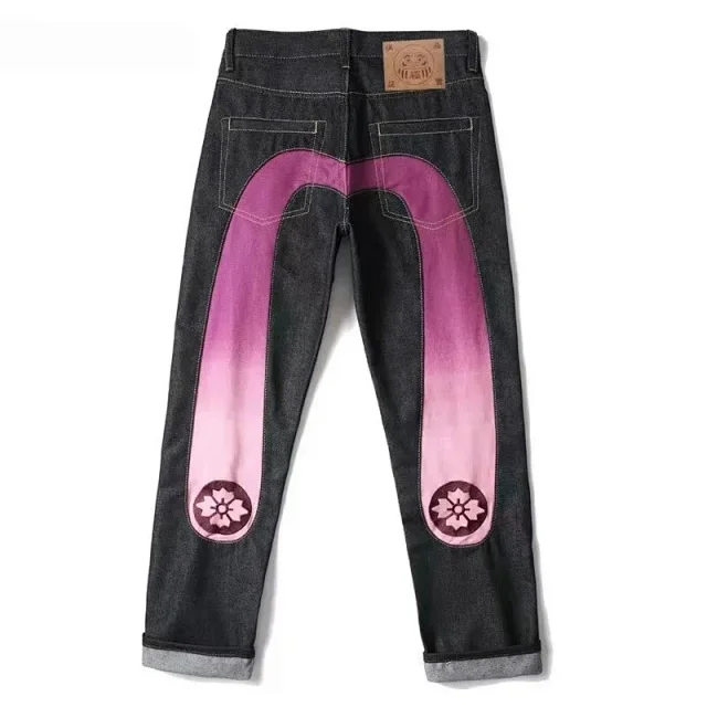 Evisu Jeans Black with Japanese-inspired graphic seagull back-pocket print product detail image 7