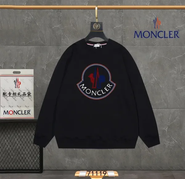 Moncler Logo Patch Black Sweatshirt - 8