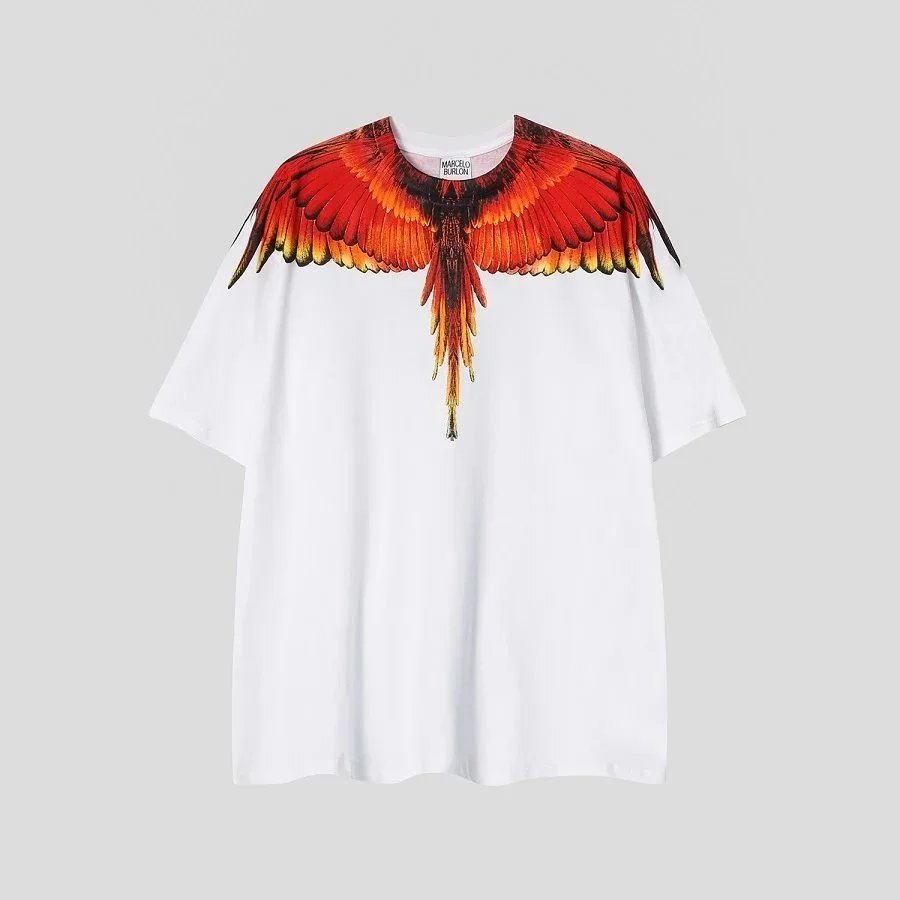 Marcelo Burlon County of Milan T-Shirts Short-Sleeve Wing Print — 34 white