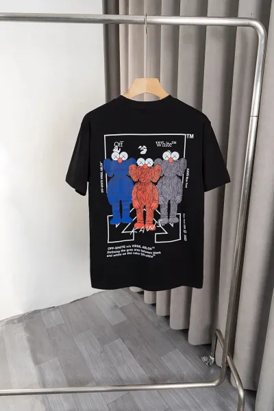 Off-White x KAWS c/o Virgil Abloh Three Companions Black T-Shirt - 1