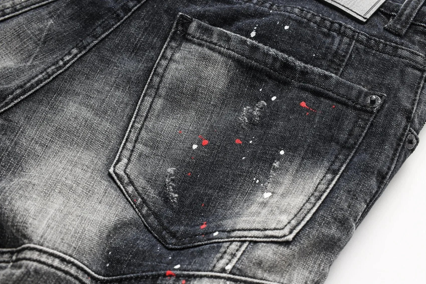 Dsquared2 Paint-Splatter Distressed Slim Fit Jeans - 10