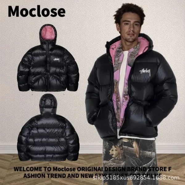 Moclose Oversized Puffer Hooded Down Jacket Black - 20