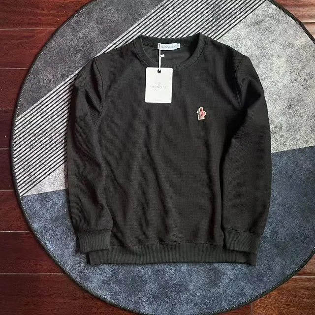 Moncler Hoodies & Sweatshirts Crewneck sweatshirt with embroidered chest logo product detail image 5