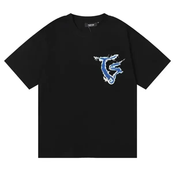 Travstar Ts Wave Logo Black T-Shirt - 1