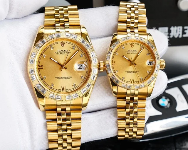 Rolex Watches Day-Date Crystal-Set Bracelet Watch product detail image 7