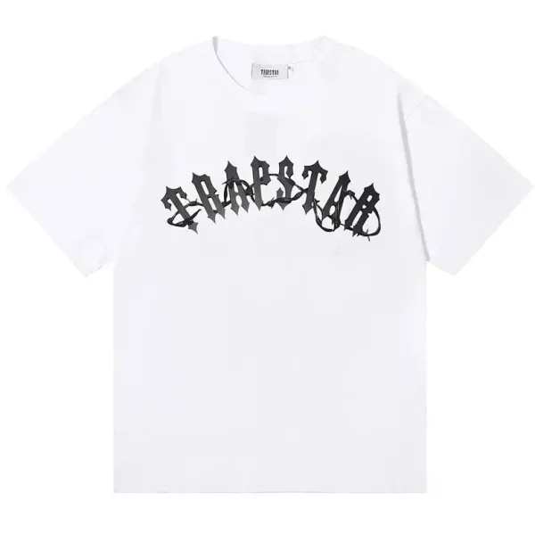 Travstar Gothic Logo White T-Shirt - 1